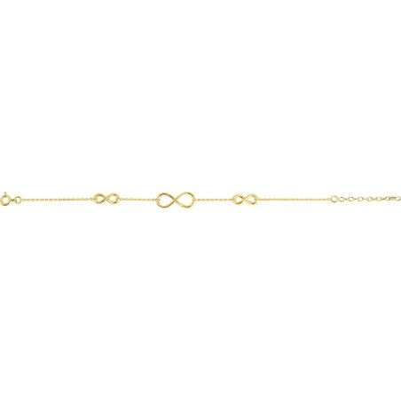 Infinitri- Bracelet chaine plaqué or
