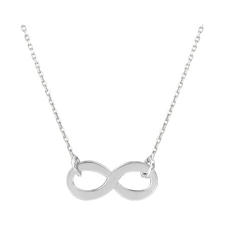 Glama - Collier chaine Or blanc 9 carats 375/1000