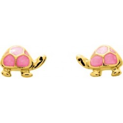 Tortue rose - Boucles...