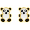 Panda - Boucles d'oreilles en Plaqué Or