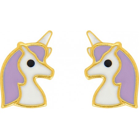 Licornes - Boucles d'oreilles en Plaqué Or