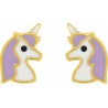 Licornes - Boucles d'oreilles en Plaqué Or