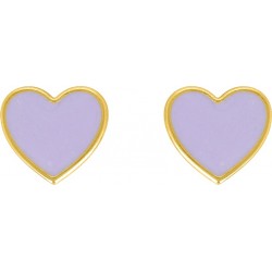 Coeur violet - Boucles...