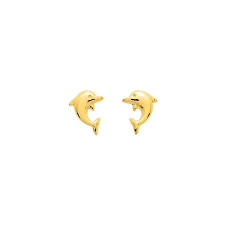Dauphin - Boucles d'oreilles en Or jaune 375/1000