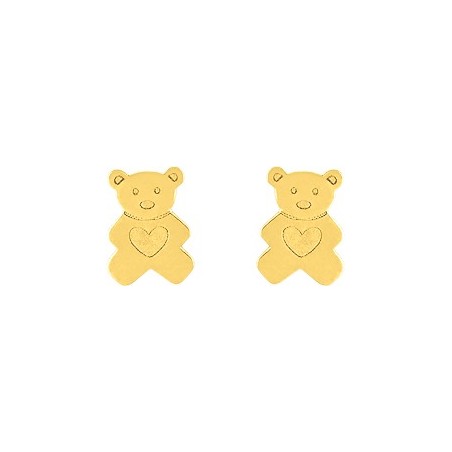 Ourson - Boucles d'oreilles en Or jaune 375/1000