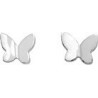 Petit Papillon - Boucles d'oreilles en Or blanc 375/1000