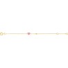 Coeur rose - Bracelet enfant Or 9 carats 375/1000