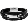 Fedo - Bracelet type cuir & Acier
