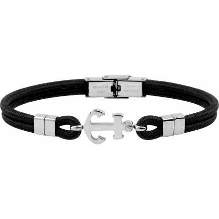 Baptisti - Bracelet type cuir & Acier