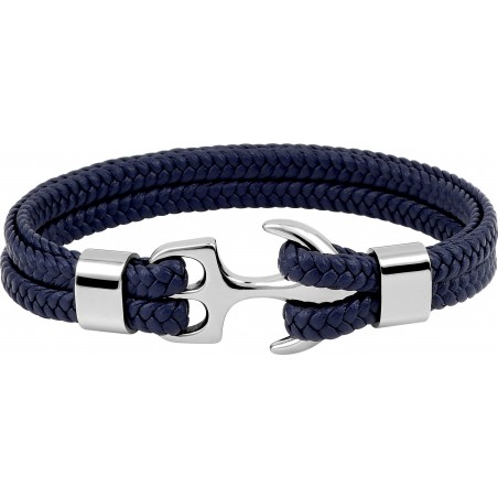 Luiggi - Bracelet type cuir & Acier