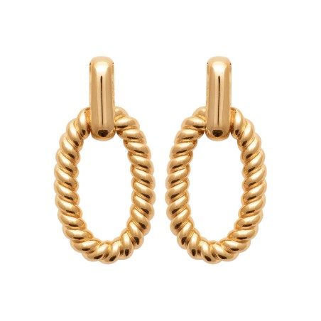 Agila - Boucles d'oreilles pendantes plaqué or