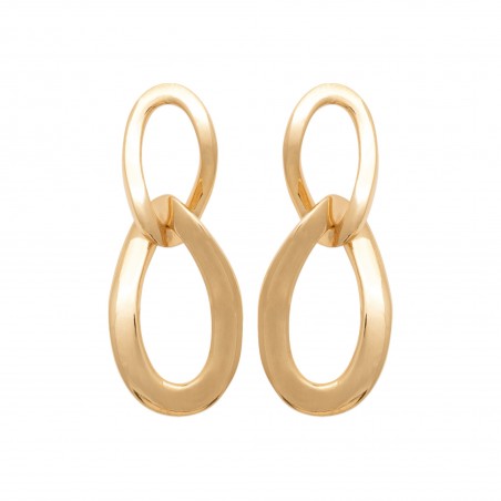 Dulia - Boucles d'oreilles pendantes plaqué or