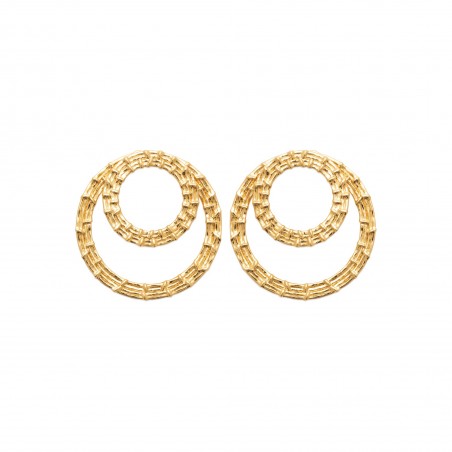 Siab - Boucles d'oreilles pendantes plaqué or
