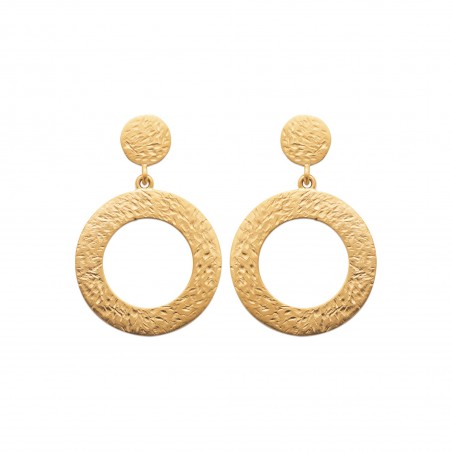 Jilsa - Boucles d'oreilles pendantes plaqué or